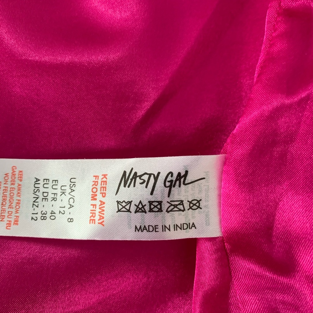 Nasty Gal purple/ orchid real suede oversized fringe jacket   Size US 8 - Picture 14 of 15